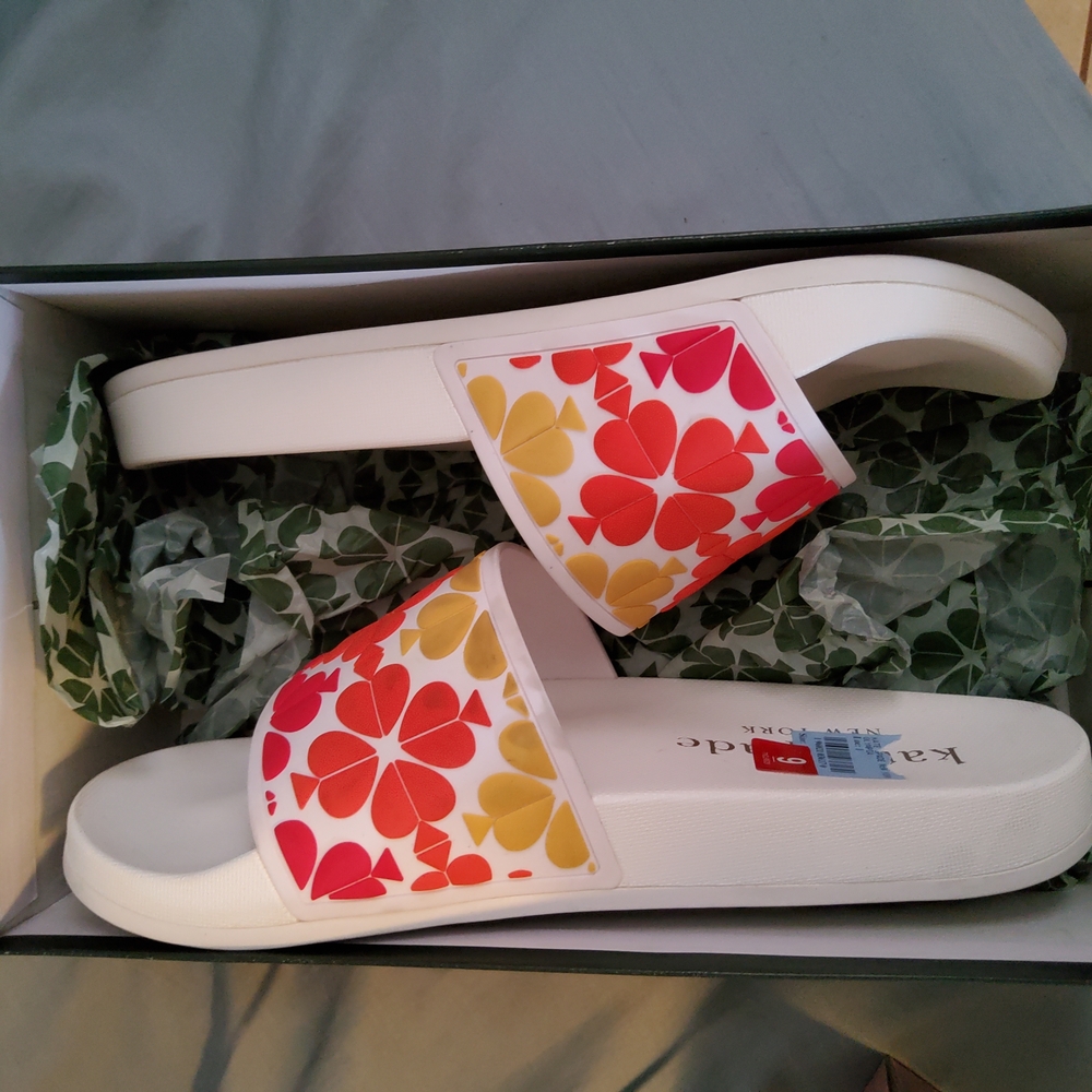 Kate Spade Women's Slide Sandals - Red and Yellow